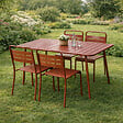 CONCEPT USINE - Ensemble table de jardin 120 cm et 4 chaises terracotta BERGAME - vignette