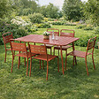 CONCEPT USINE - Ensemble table de jardin 120 cm et 4 chaises terracotta BERGAME - vignette