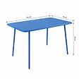 CONCEPT USINE - Ensemble table de jardin 120 cm et 4 chaises bleu BERGAME - vignette