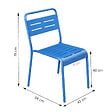 CONCEPT USINE - Ensemble table de jardin 120 cm et 4 chaises bleu BERGAME - vignette