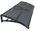 VOUNOT - Auvent de porte marquise 200x80 cm en Polycarbonate anti UV Anthracite - vignette