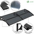 VOUNOT - Auvent de porte marquise 200x80 cm en Polycarbonate anti UV Anthracite - vignette