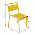 CONCEPT USINE - Lot de 6 chaises de jardin empilables jaunes BERGAME - vignette