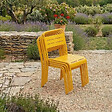 CONCEPT USINE - Lot de 6 chaises de jardin empilables jaunes BERGAME - vignette