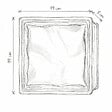 GLASSBLOCKS - Luxfera brique de verre 19x19x8 cm, Rose transparent brillant (1908WPINK) - vignette