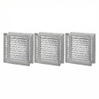 GLASSBLOCKS - Luxfera brique de verre 19x19x8 cm, gris transparent brillant (1908DP) - vignette