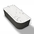 SPALINA - Baignoire Semi-îlot Murale D'angle Capri 160 Gauche Noire 160 X76 X58 Cm, By Spalina - vignette