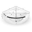SPALINA - Baignoire Balnéo Samsara Wave 135 x135 x60 cm, by SPALINA - vignette