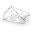 SPALINA - Baignoire Balnéo Sangha duo Wave gauche 170 x120 x63 cm, by SPALINA - vignette