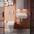 VITRA - Integra 55x45x19 cm lavabo suspendu en céramique, trou pour robinetterie au milieu, avec trop-plein, blanc (7049-003-0001) - vignette