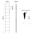 HOSTRÃ–M - Echelle simple StablePro 9 marches en aluminium, légère et durable, hauteur de travail maximale 3,47m, garantie 5 ans, charge maximale 150kg, Hostrom - vignette
