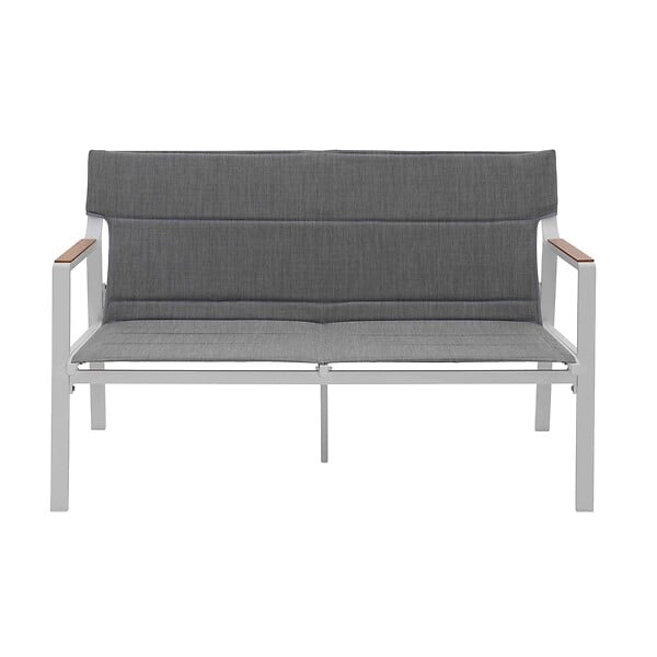 OVIALA - Salon de jardin 4 places en aluminium blanc - Leki - large