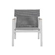 OVIALA - Salon de jardin 4 places en aluminium blanc - Leki - vignette
