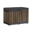 KETER - Keter Kentwood coffre de jardin 190 L en résine effet bois brun 82,3 x 45,7 x 57,7 cm (263970) - vignette