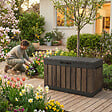 KETER - Keter Kentwood coffre de jardin 190 L en résine effet bois brun 82,3 x 45,7 x 57,7 cm (263970) - vignette