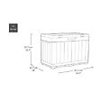 KETER - Keter Kentwood coffre de jardin 190 L en résine effet bois brun 82,3 x 45,7 x 57,7 cm (263970) - vignette