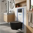 ROCA - Pack WC bâti-support + WC suspendu sans bride Swiss Aqua Technologies avec abattant SoftClose + plaque (ROSTBRBMR01-FR) - vignette