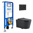 ROCA - Pack WC bâti-support + WC suspendu sans bride Swiss Aqua Technologies avec abattant SoftClose + plaque (ROSTBRBMR01-FR) - vignette
