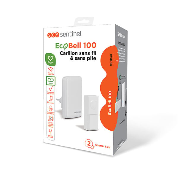 SCS SENTINEL - Carillon sans fil et sans pile - EcoBell 100 - large