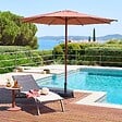 HESPERIDE - Parasol droit rond inclinable Loompa 3m acajou - vignette