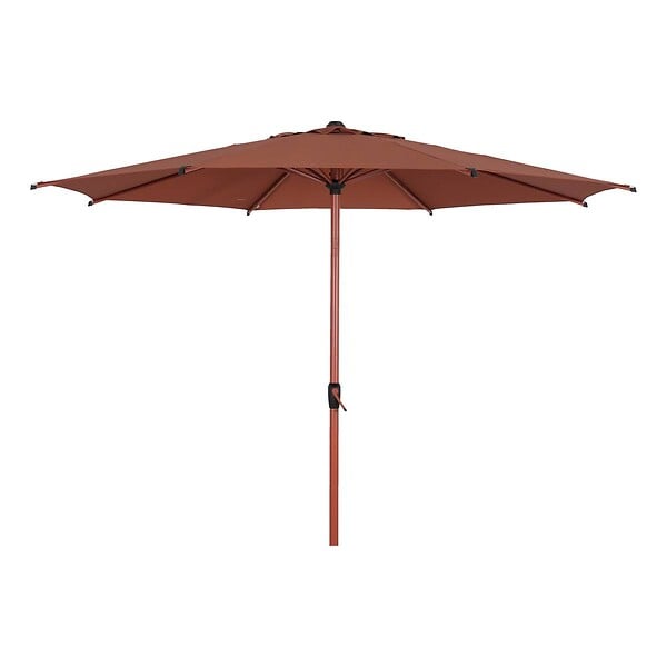 HESPERIDE - Parasol droit rond inclinable Loompa 3m acajou - large
