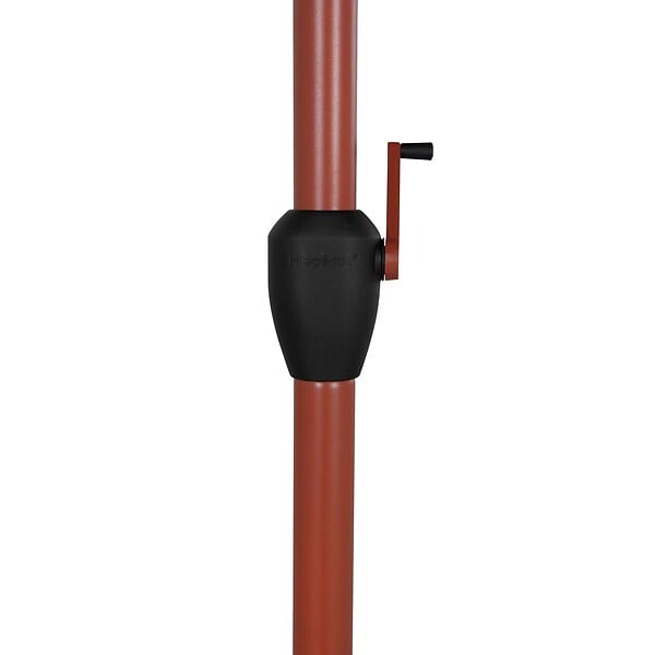 HESPERIDE - Parasol droit rond inclinable Loompa 3m acajou - large