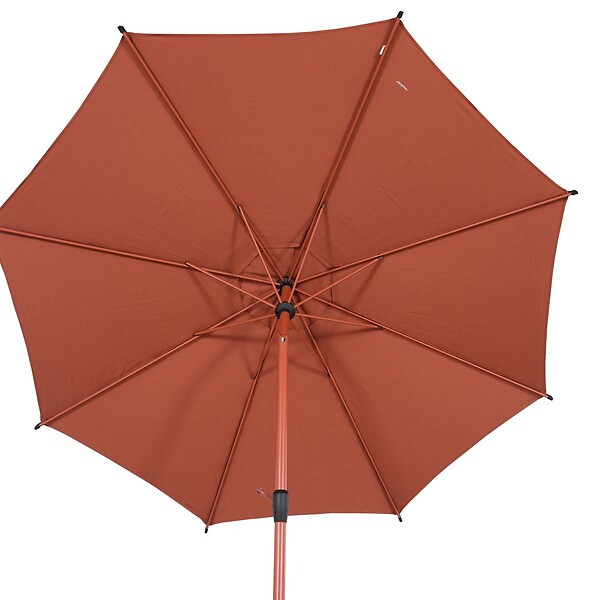 HESPERIDE - Parasol droit rond inclinable Loompa 3m acajou - large