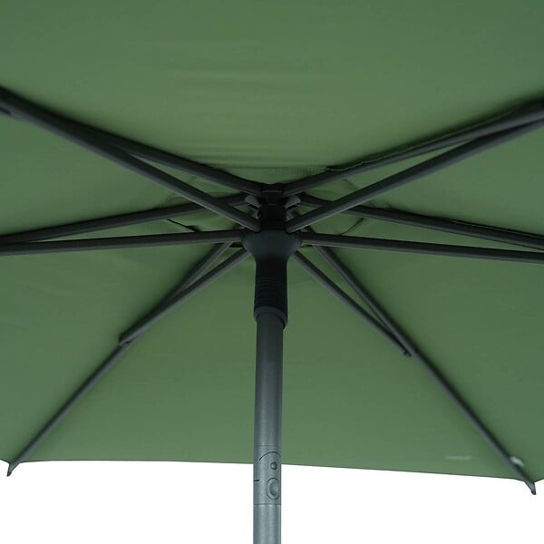 HESPERIDE - Parasol droit rond inclinable Soya 2,7m vert olive - large
