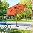 HESPERIDE - Parasol droit rond inclinable Soya 2,7m acajou - vignette
