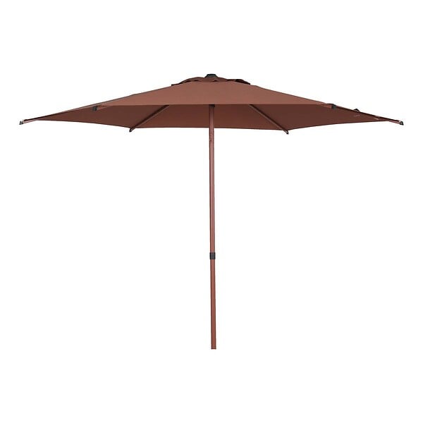 HESPERIDE - Parasol droit rond inclinable Soya 2,7m acajou - large