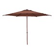 HESPERIDE - Parasol droit rond inclinable Soya 2,7m acajou - vignette