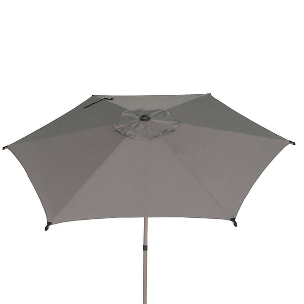 HESPERIDE - Parasol droit rond inclinable Soya 2,7m café - large