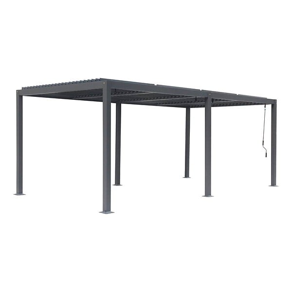 HESPERIDE - Pergola autoportante Evonis 6x3m gris graphite - large