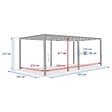 HESPERIDE - Pergola autoportante Evonis 6x3m gris graphite - vignette