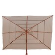 HESPERIDE - Parasol déporté rectangulaire inclinable Melhia 4x3 m acajou/lin - vignette