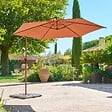 HESPERIDE - Parasol déporté rond Manoa 3m acajou - vignette