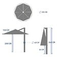 HESPERIDE - Parasol déporté rond Manoa 3m acajou - vignette
