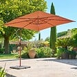 HESPERIDE - Parasol déporté carré Manoa 2,5x2,5m acajou - vignette