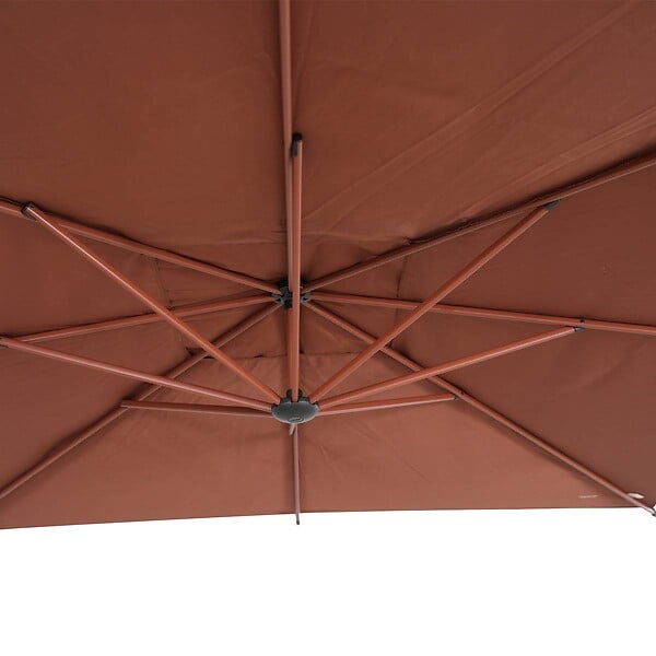 HESPERIDE - Parasol déporté carré Manoa 2,5x2,5m acajou - large
