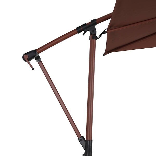 HESPERIDE - Parasol déporté carré Manoa 2,5x2,5m acajou - large