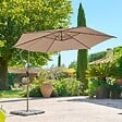 HESPERIDE - Parasol déporté rond Manoa 3m café - vignette
