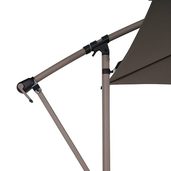 HESPERIDE - Parasol déporté rond Manoa 3m café - large