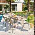 HESPERIDE - Table de jardin 8 places Piazza extensible café - vignette