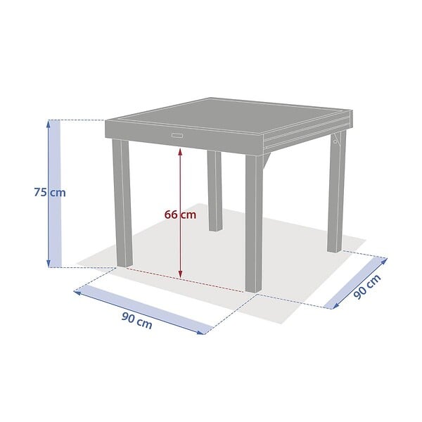 HESPERIDE - Table de jardin 8 places Piazza extensible café - large