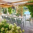 HESPERIDE - Table de jardin 12 places Evasion extensible beige lin - vignette