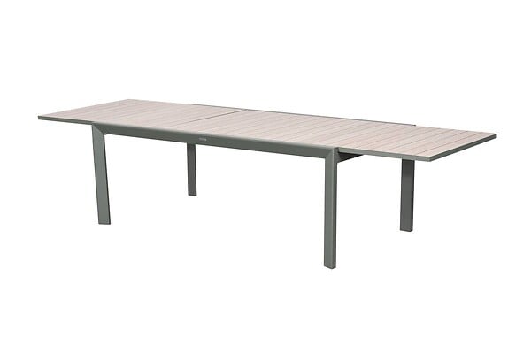 HESPERIDE - Table de jardin 12 places Evasion extensible beige lin - large