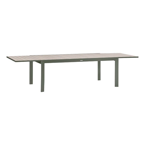 HESPERIDE - Table de jardin 12 places Evasion extensible beige lin - large
