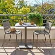 HESPERIDE - Table de jardin 2 places Alegoria 70x70cm café - vignette