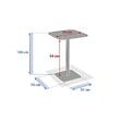 HESPERIDE - Table haute de jardin 2 places Alegoria 70x70cm argile - vignette