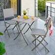 HESPERIDE - Table de jardin 2 places Azua pliable café 71x71cm - vignette
